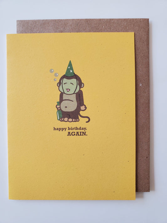 birthday - drunk party monkey