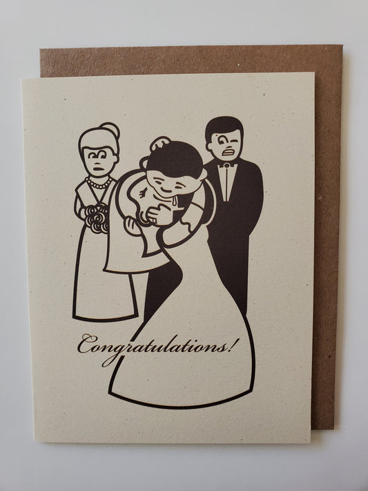 wedding congrats - gross kiss