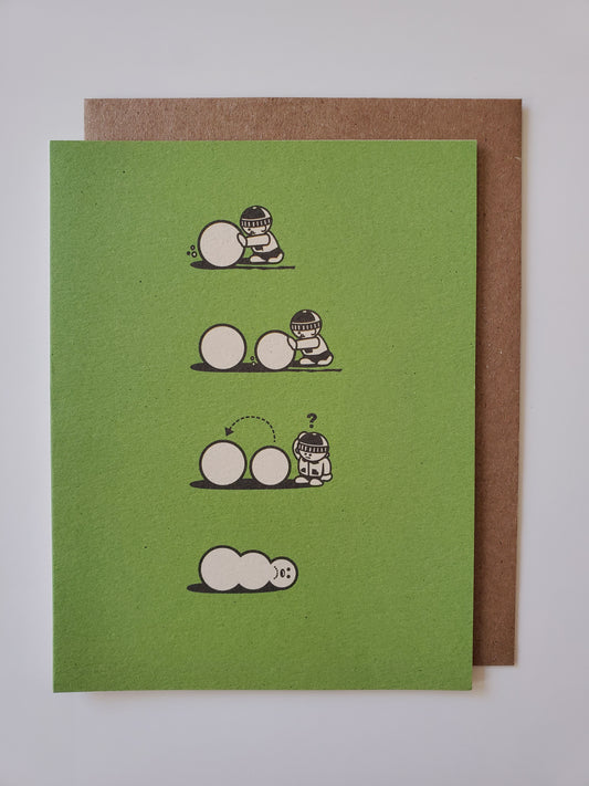 winter - sideways snowman