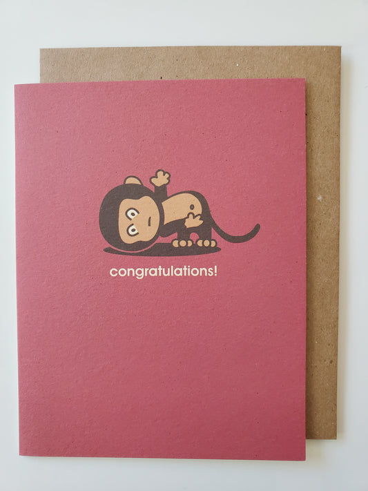 congrats - big headed monkey
